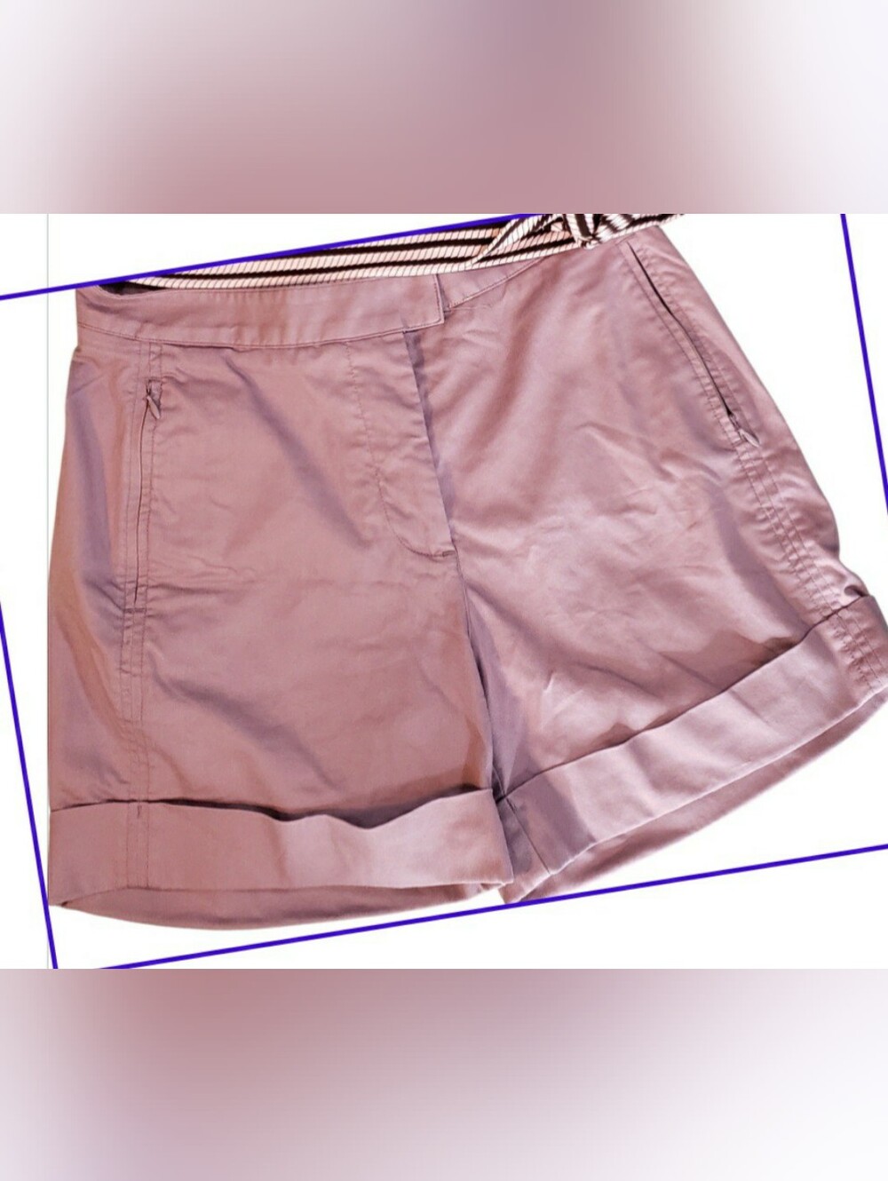 Nike Women's Mauve Roll-Cuff Shorts Dri Fit Golf Shorts M Athletic Tennis Pickle